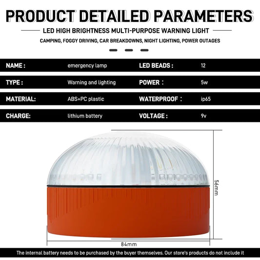 Luz de Emergência LED Magnética