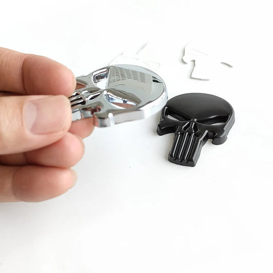 Emblema Cromado 3D Caveira