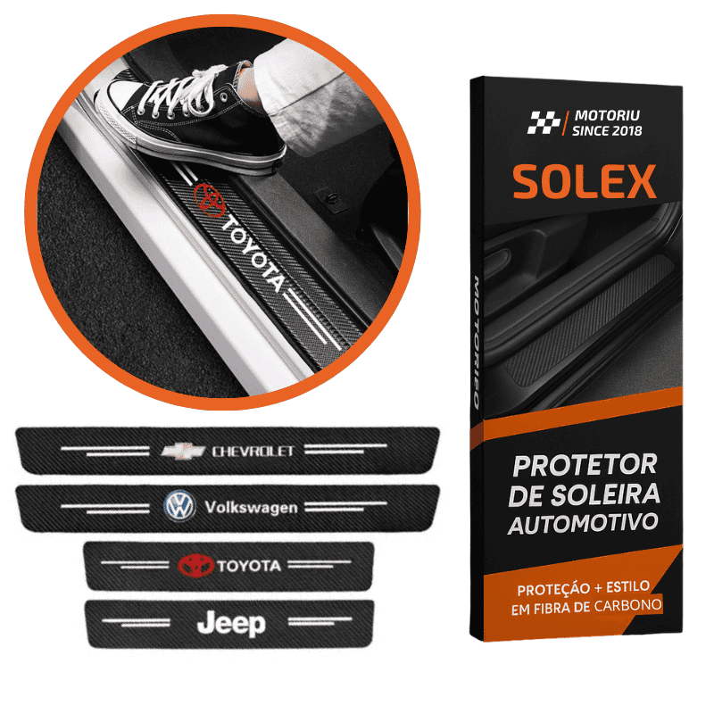 SOLEX SOLEIRAS PREMIUM DE FIBRA DE CARBONO 4D ANTI-RISCO