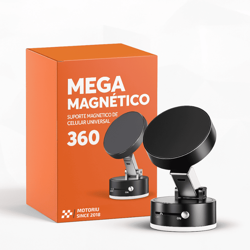 MEGA MAGNÉTICO 360 - SUPORTE MAGNÉTICO DE CELULAR UNIVERSAL