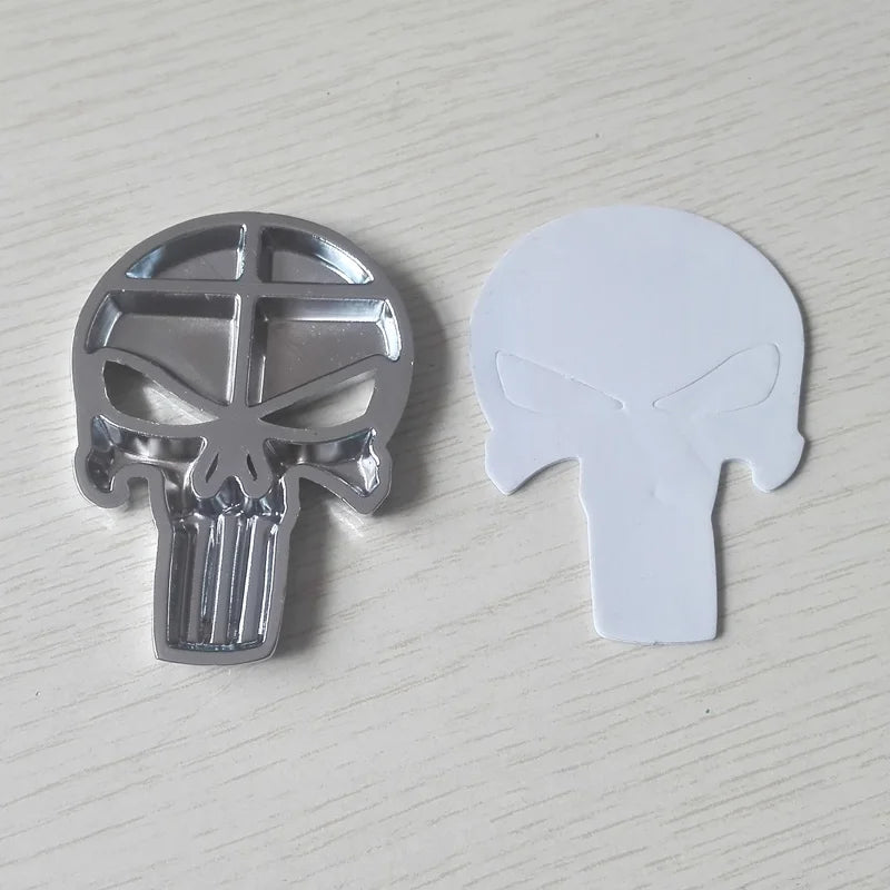 Emblema Cromado 3D Caveira