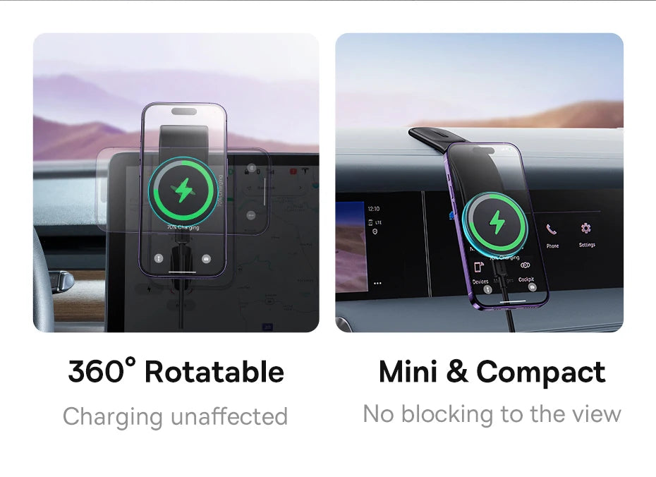 Suporte Magnético com Carregador Wireless 15W