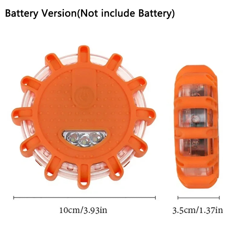 Luz de Advertência LED Recarregável 9 Modos