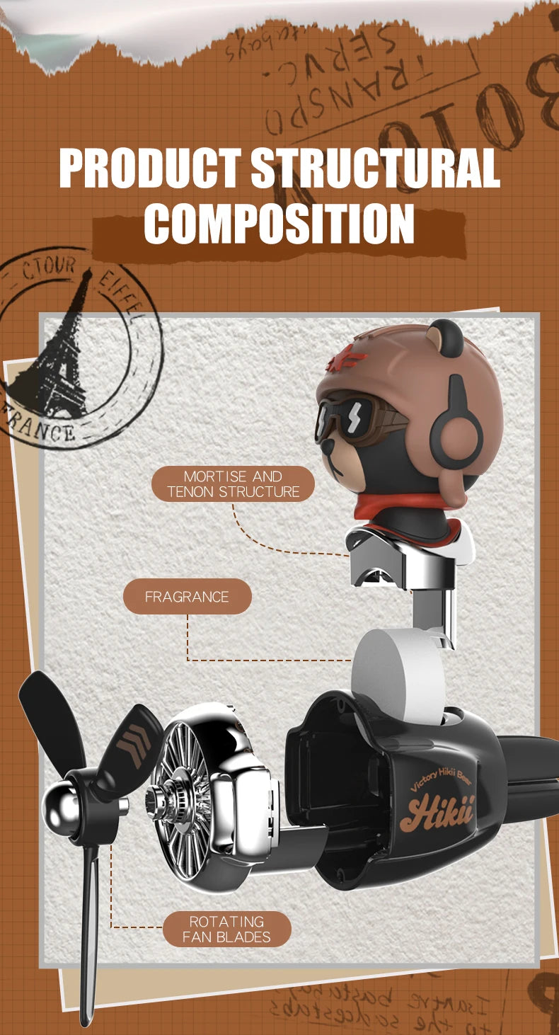 Aromatizador Bulldog Giratório para Carro