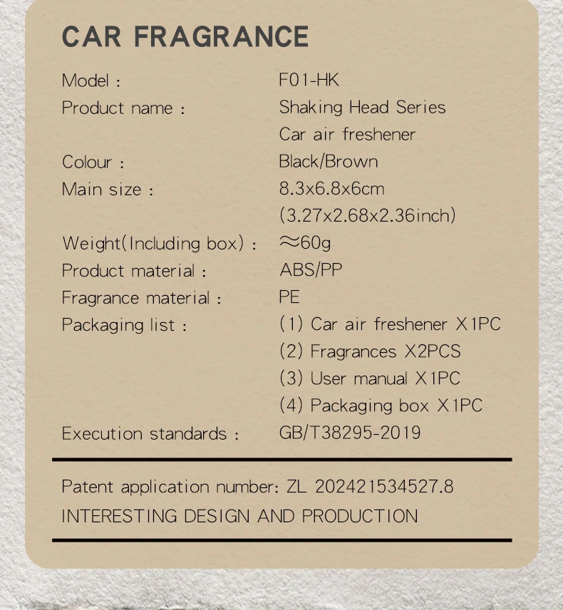 Aromatizador Bulldog Giratório para Carro