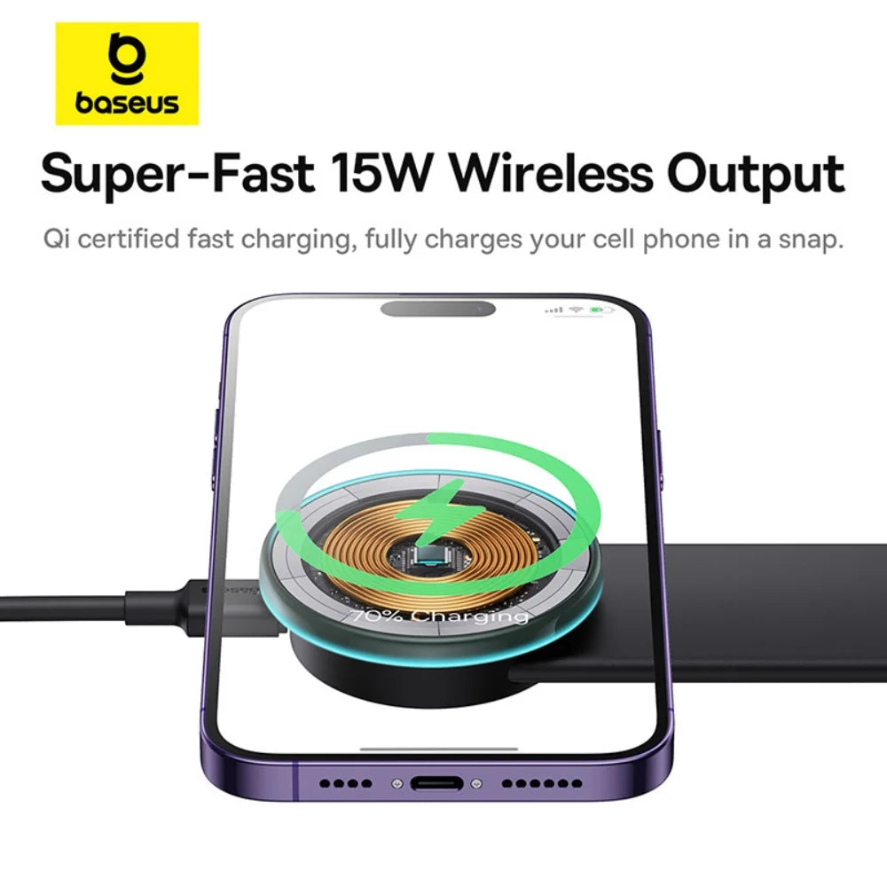 Suporte Magnético com Carregador Wireless 15W