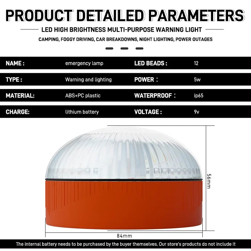 Luz de Emergência LED Magnética