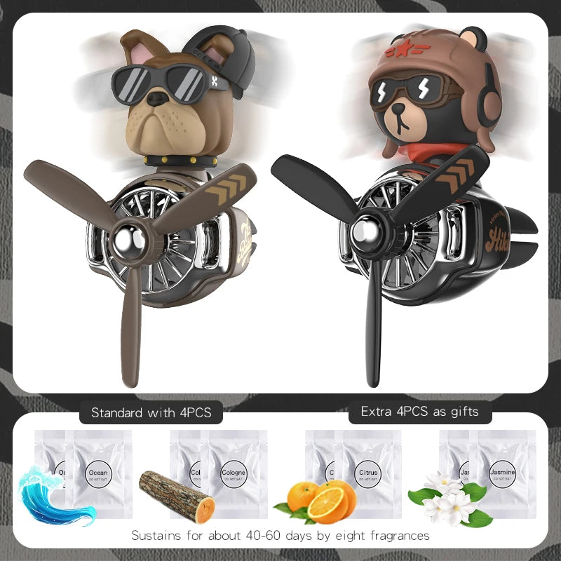 Aromatizador Bulldog Giratório para Carro