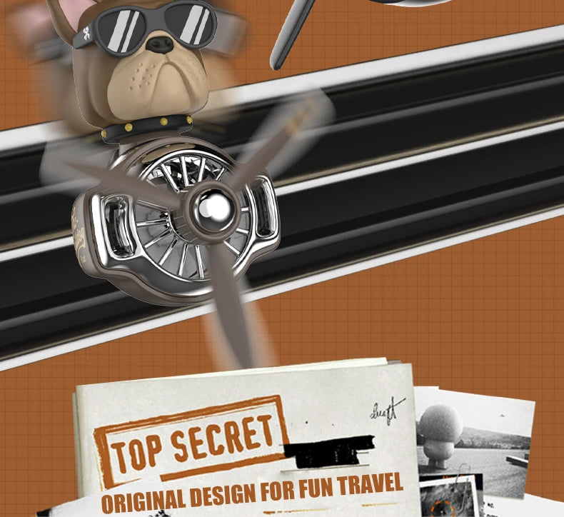 Aromatizador Bulldog Giratório para Carro