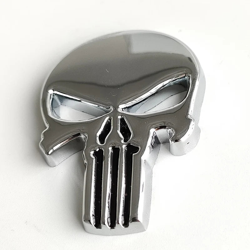 Emblema Cromado 3D Caveira