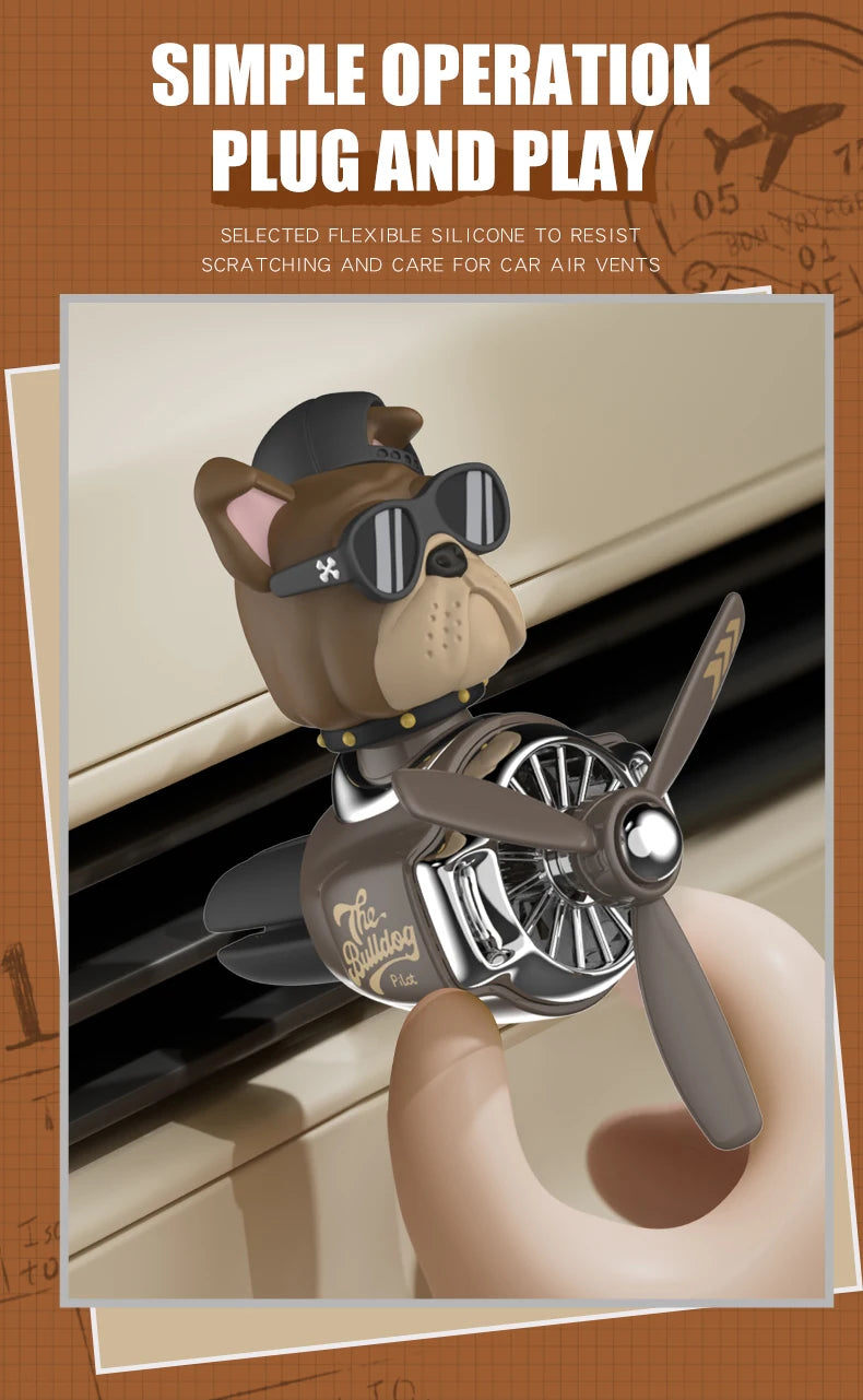 Aromatizador Bulldog Giratório para Carro