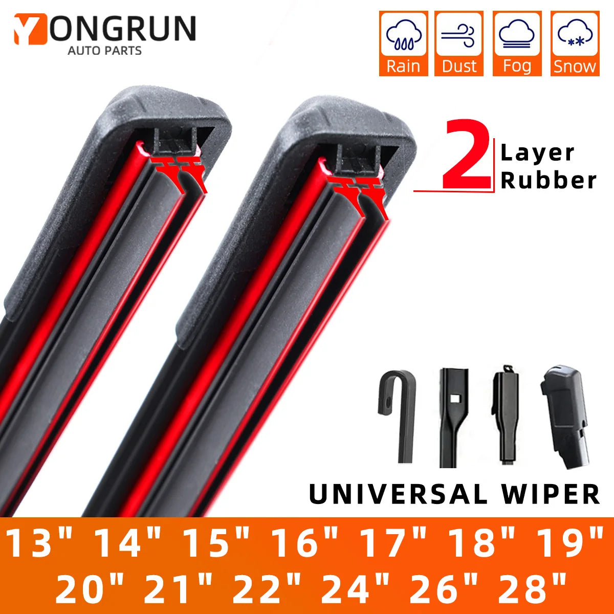 Palhetas de Limpador Sem Arco Dupla Camada