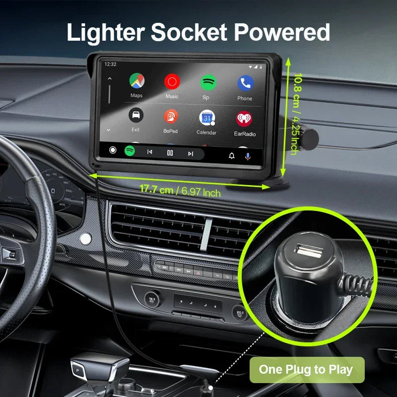 Player Multimídia 7 com Wireless CarPlay