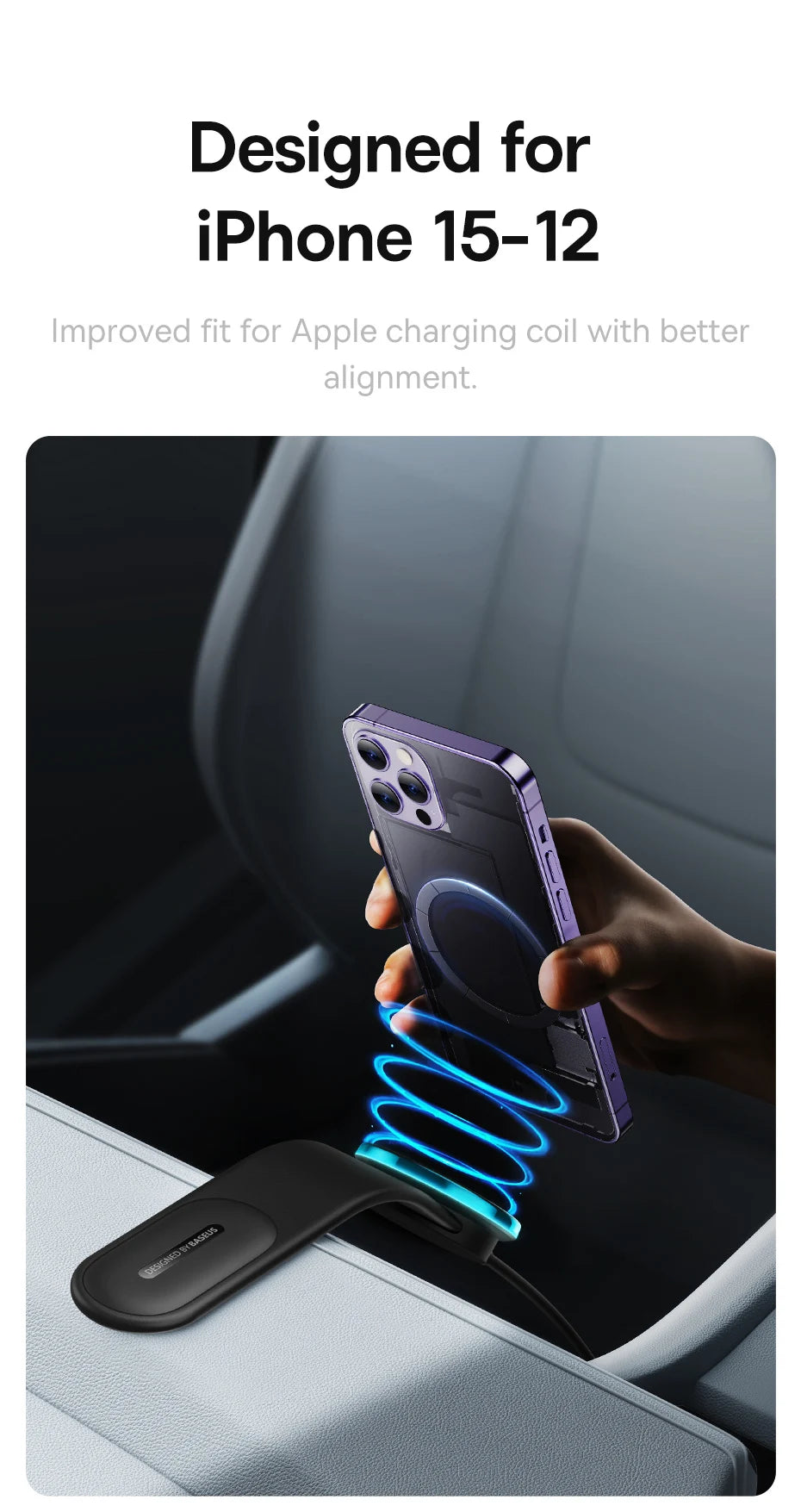 Suporte Magnético com Carregador Wireless 15W