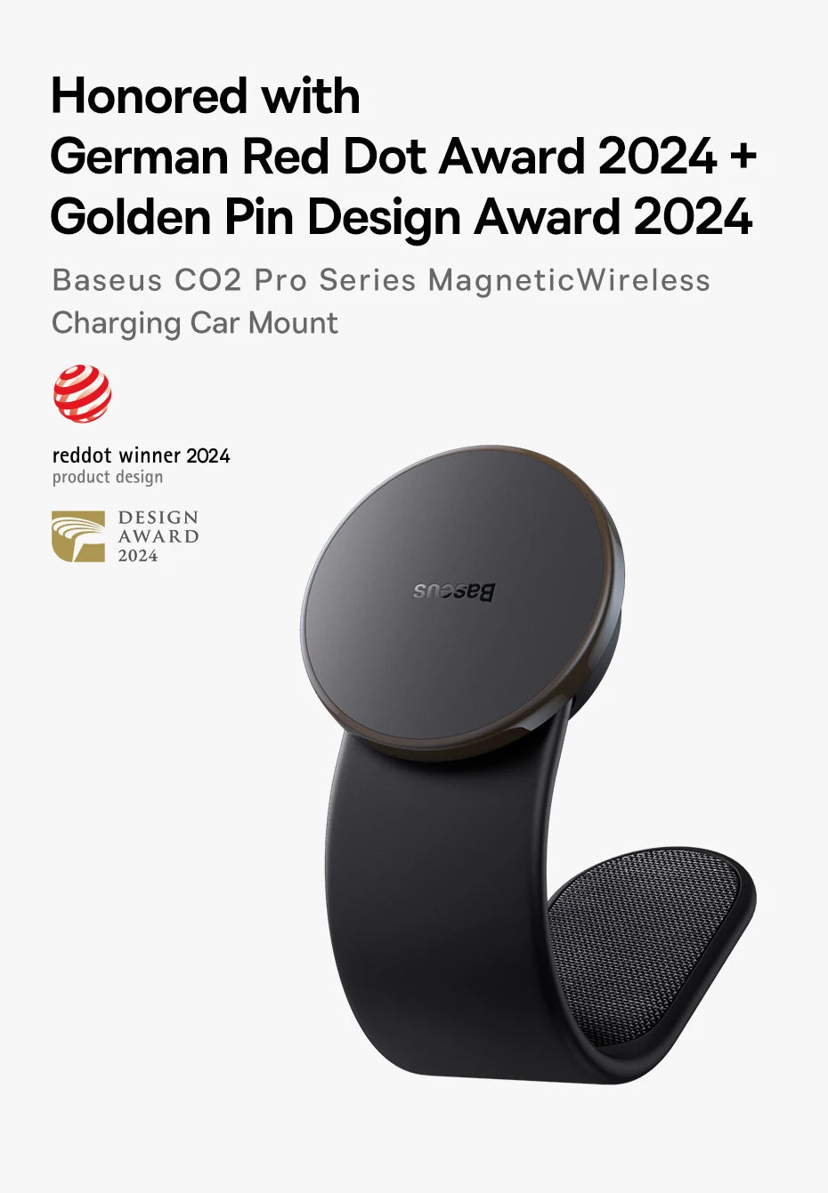 Suporte Magnético com Carregador Wireless 15W