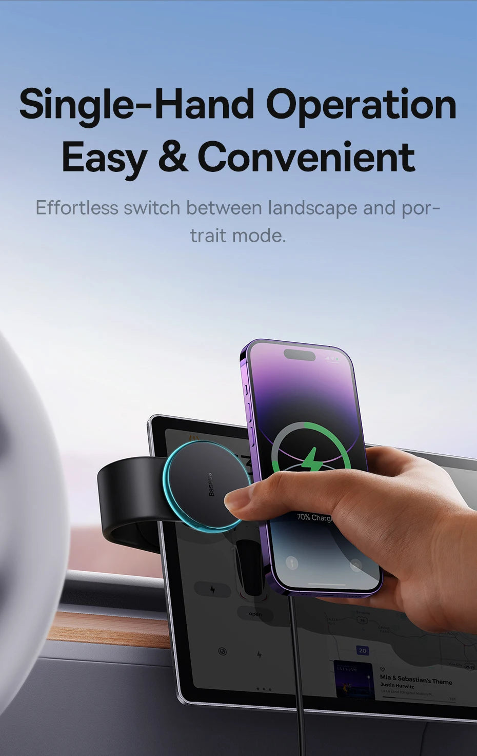 Suporte Magnético com Carregador Wireless 15W