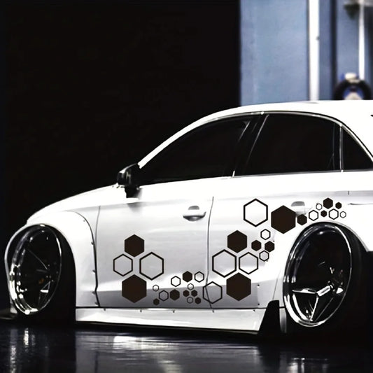 Kit 52 Adesivos Hexagonais para Carro
