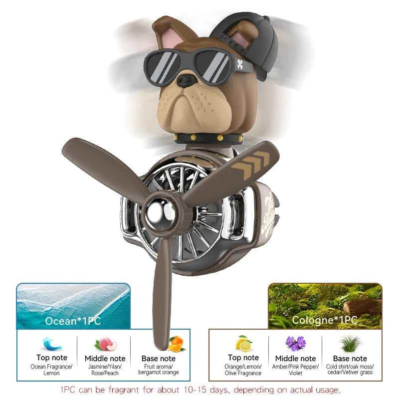 Aromatizador Bulldog Giratório para Carro