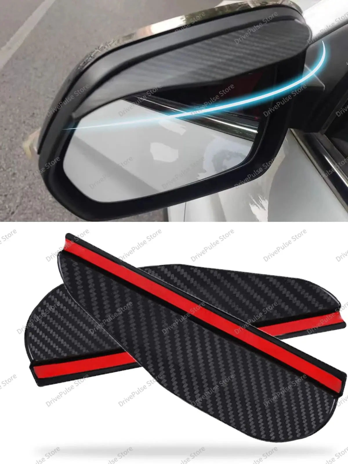 Protetor de Chuva para Retrovisor Carbono