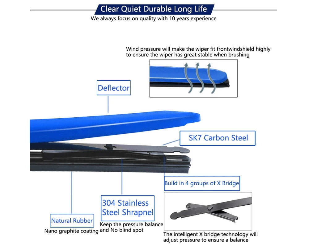 Palhetas Coloridas para Para-brisa