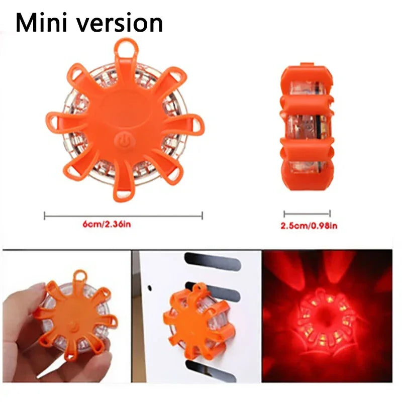Luz de Advertência LED Recarregável 9 Modos