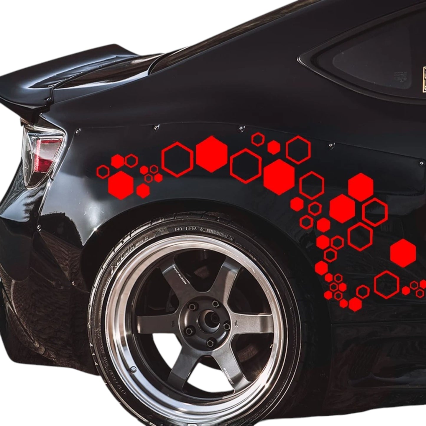 Kit 52 Adesivos Hexagonais para Carro